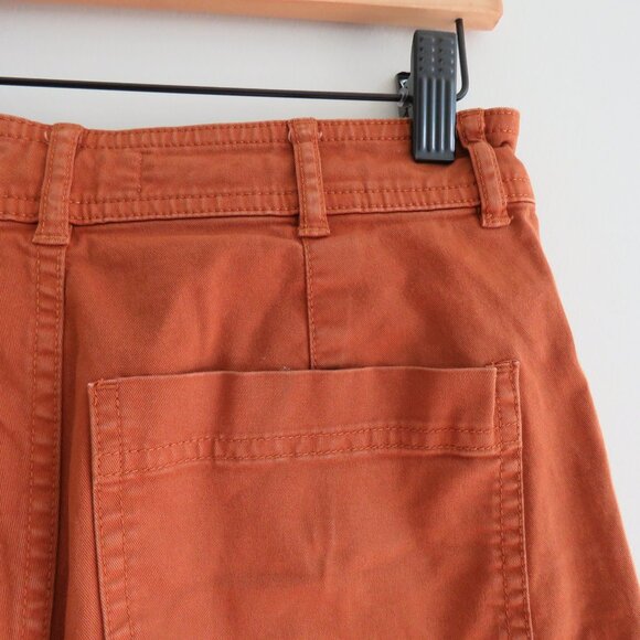 EVERLANE The Lightweight Straight-Leg Crop Pants in Burnt Orange Utility Size 0 - Picture 13 of 15